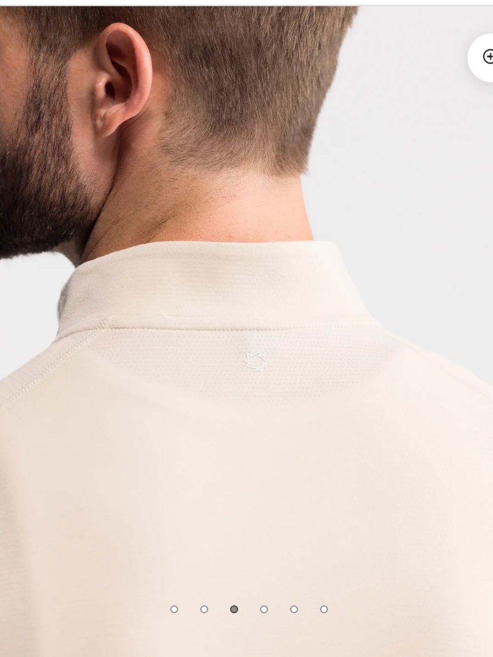Men’s Performance Quarter-Zip Rash Guard — Cream - Picture 2 of 6